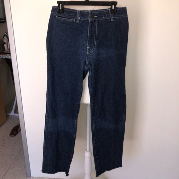 Jean St. Germain Paris Jeans Womens Size 40 Vintage Blue Denim Zipper Button - Picture 6 of 11